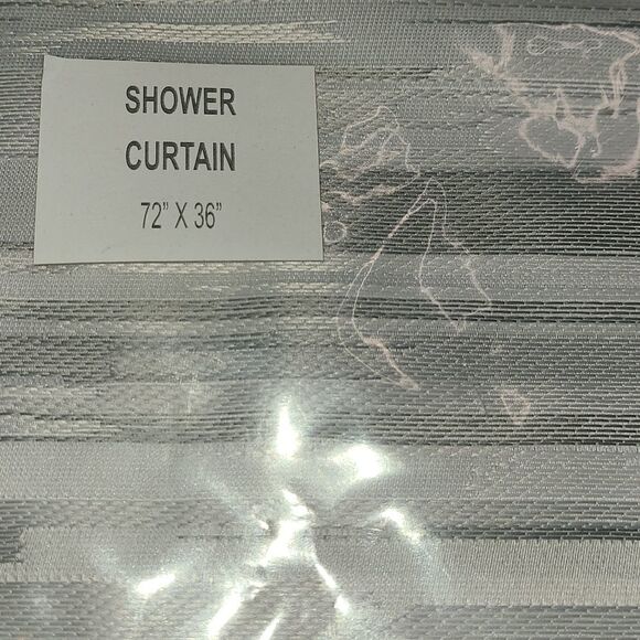 Gray Marble Textured Shower Curtain - Picture 3 of 4